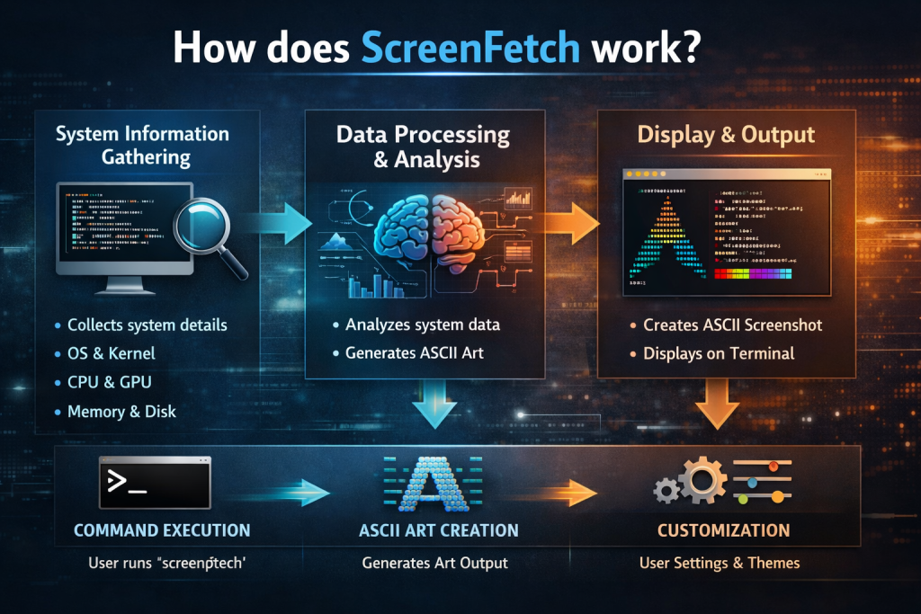 How does ScreenFetch work