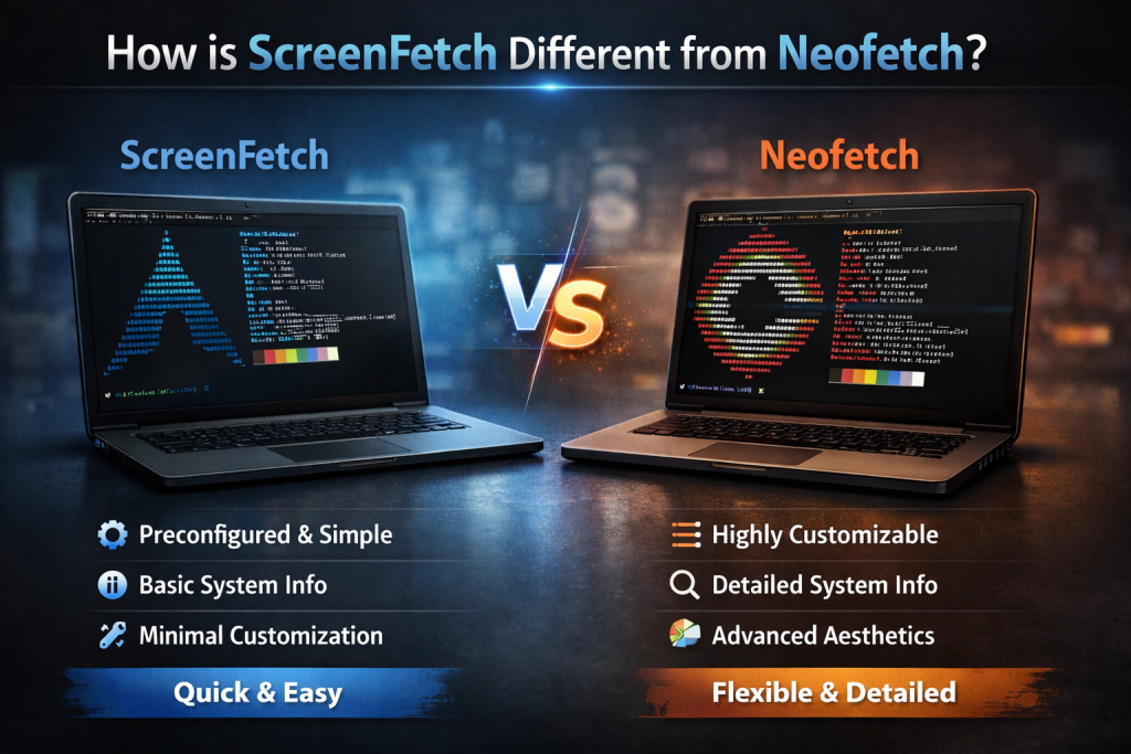 How is ScreenFetch different from Neofetch
